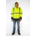 Old Toledo Brands Utility Pro High-Visibility Rain Jacket, ANSI Class 3, L, Yellow/Black UHVR642-L-YB